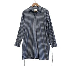 Abercrombie Fitch Tunic Shirt Dress Womens Size S TallStriped Long Sleeve Preppy
